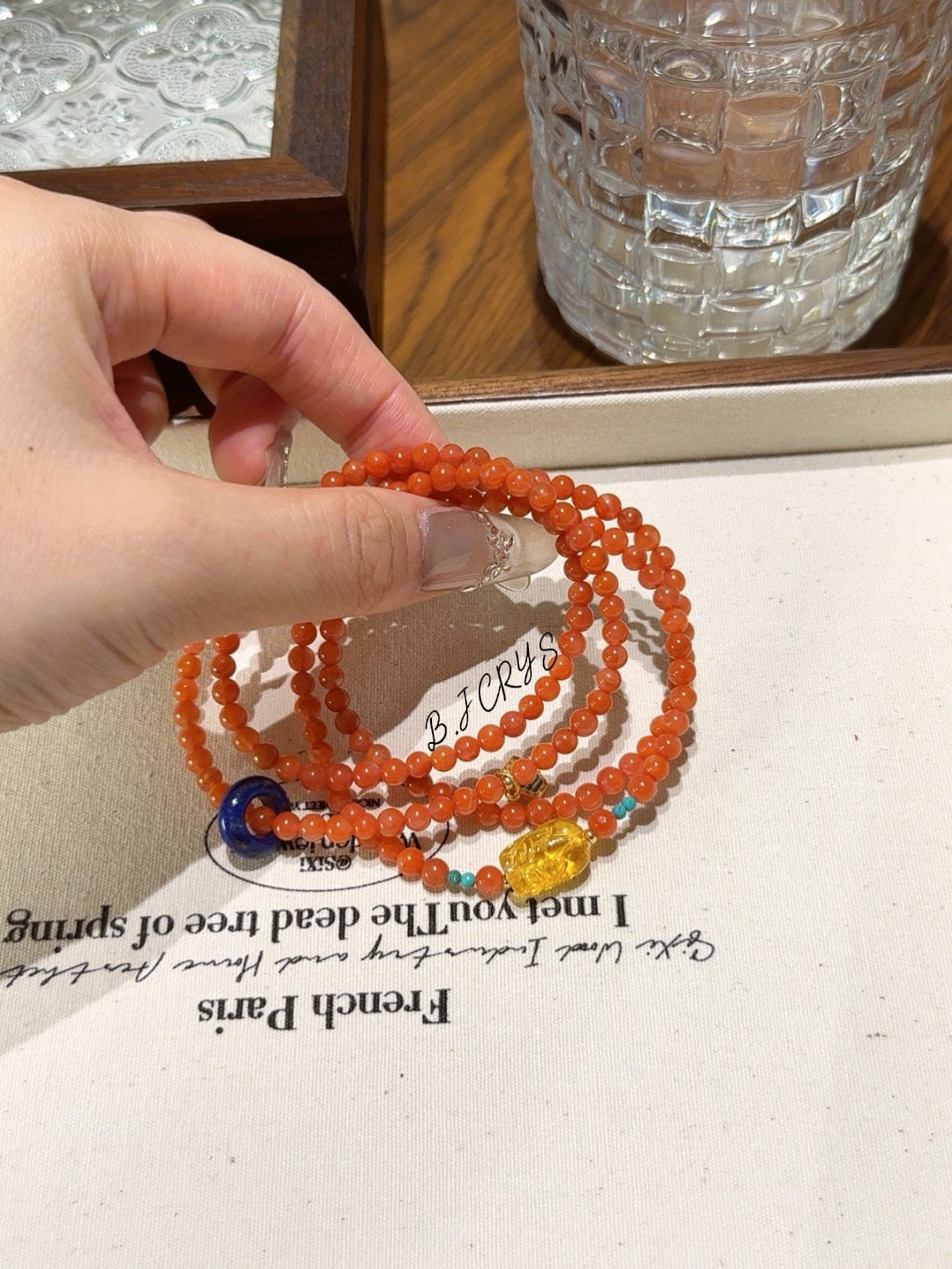 Multi-Layer South Red Agate Bracelet