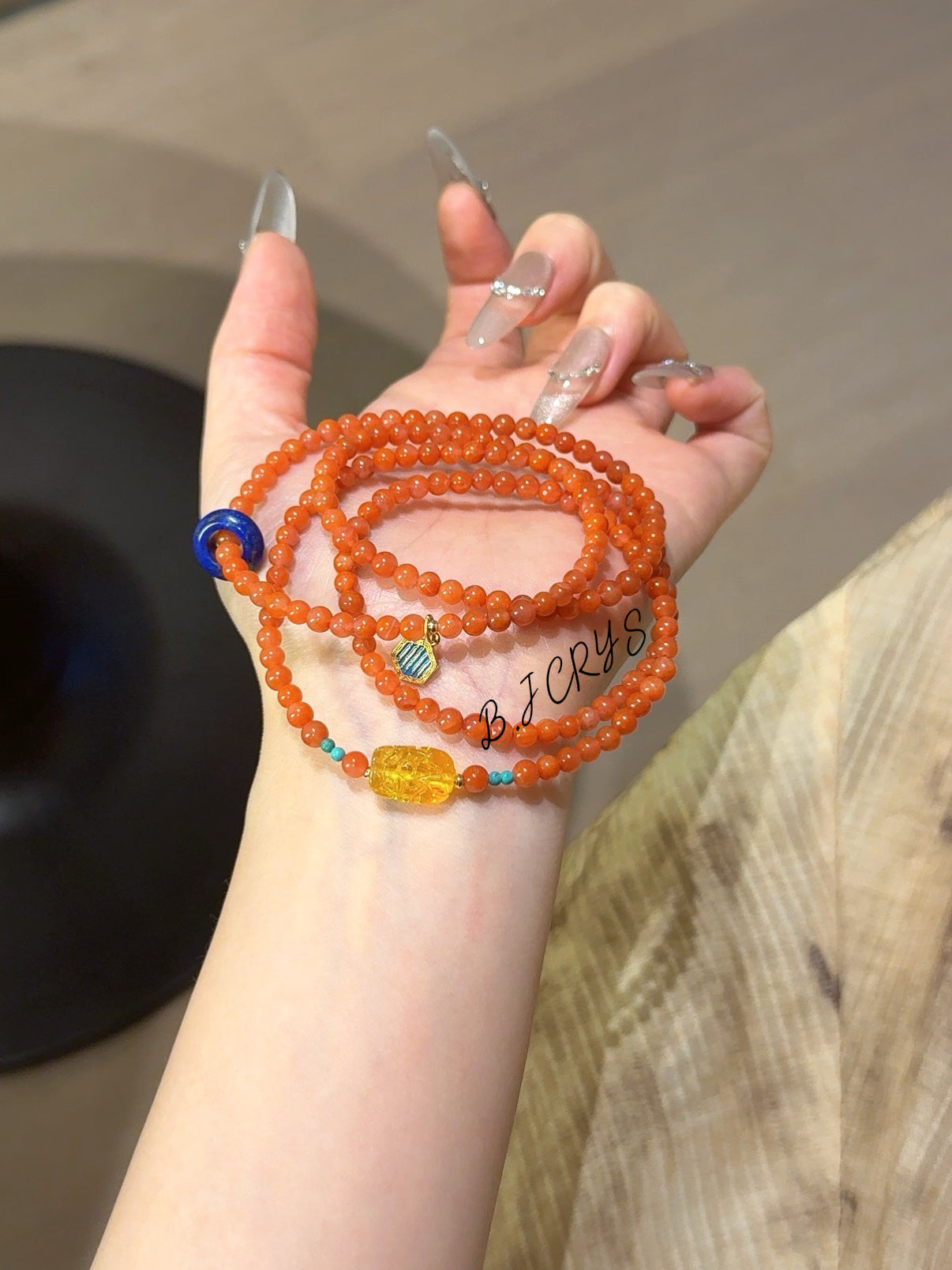 Multi-Layer South Red Agate Bracelet