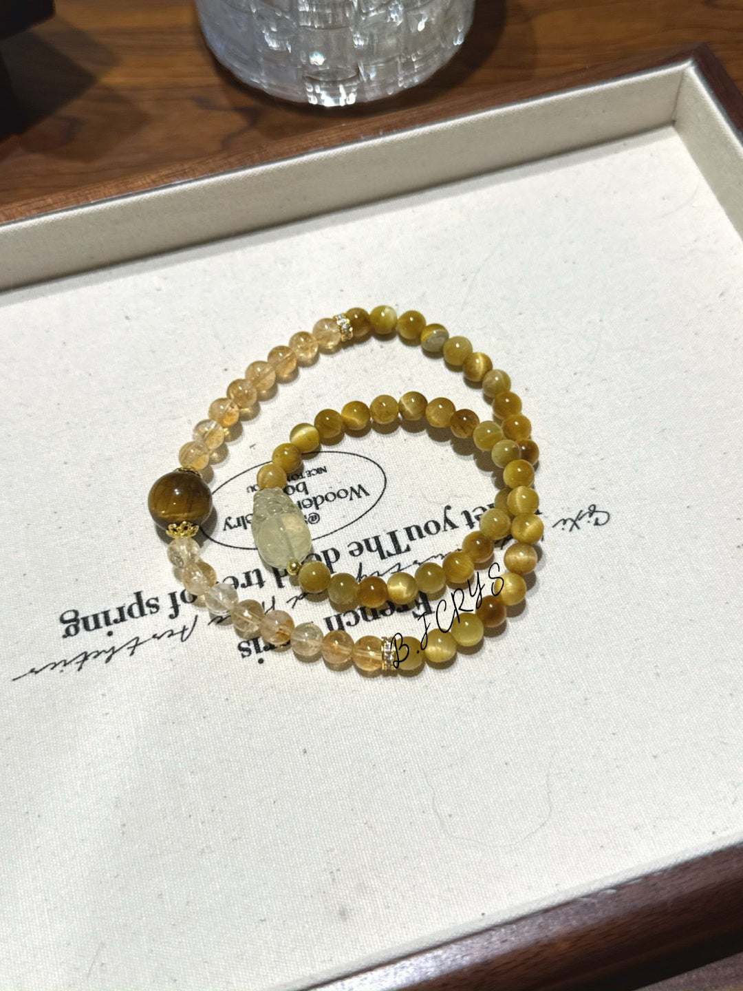 Tiger Eye & Yellow Phantom Quartz Bracelet