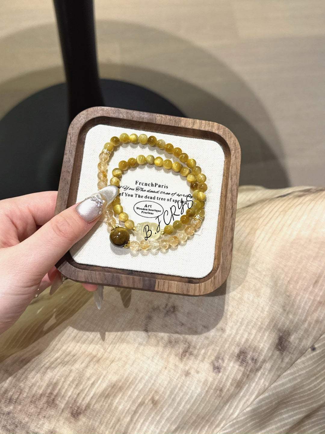 Tiger Eye & Yellow Phantom Quartz Bracelet