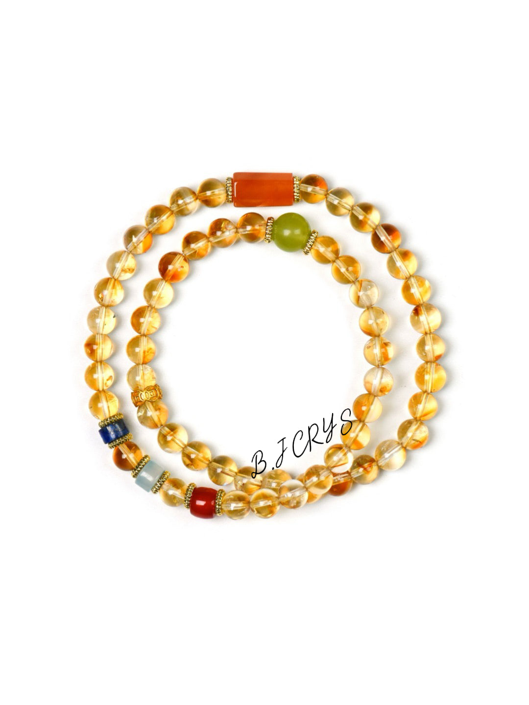 Yellow Phantom Quartz Multi-Layer Bracelet