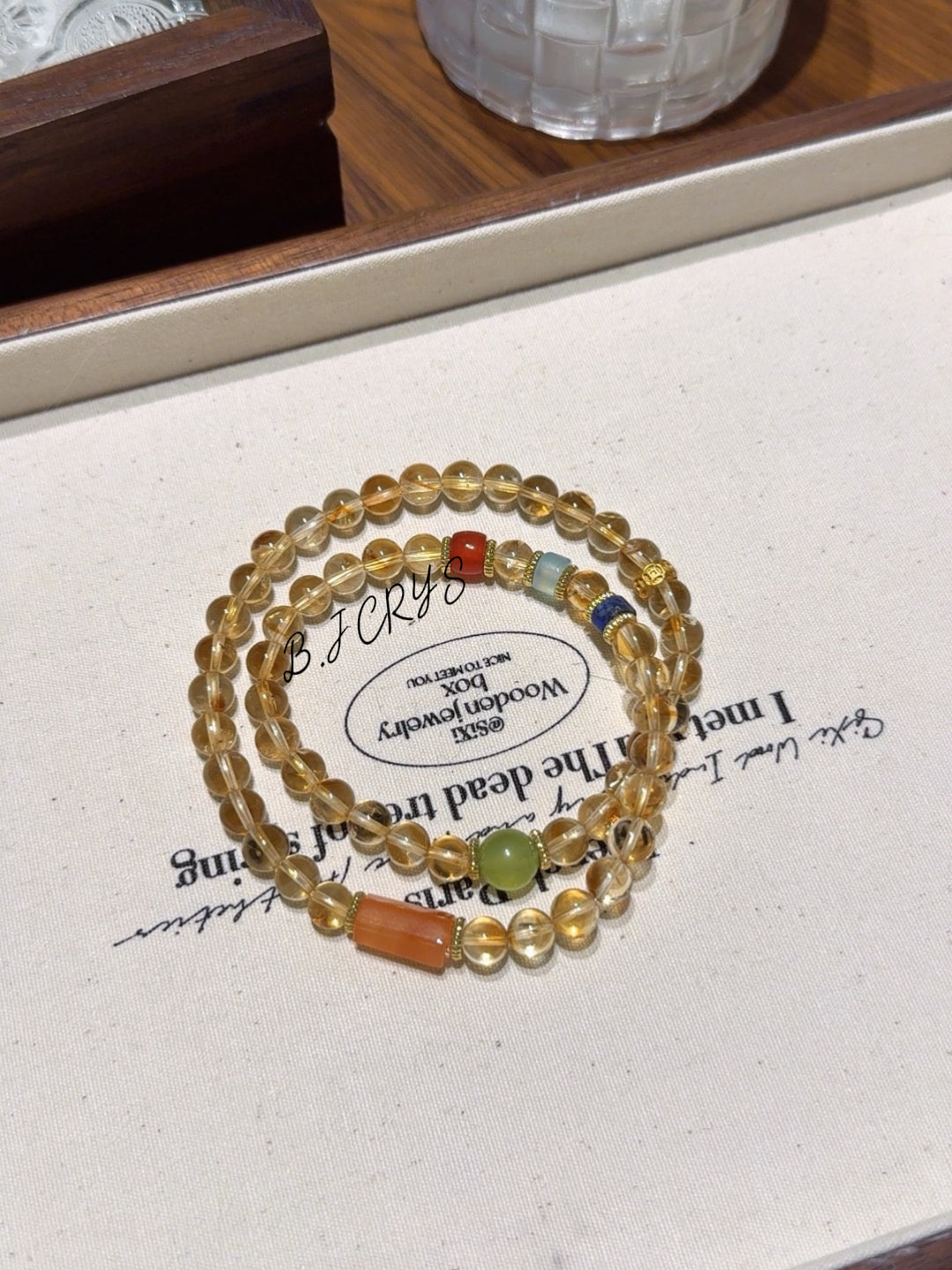 Yellow Phantom Quartz Multi-Layer Bracelet