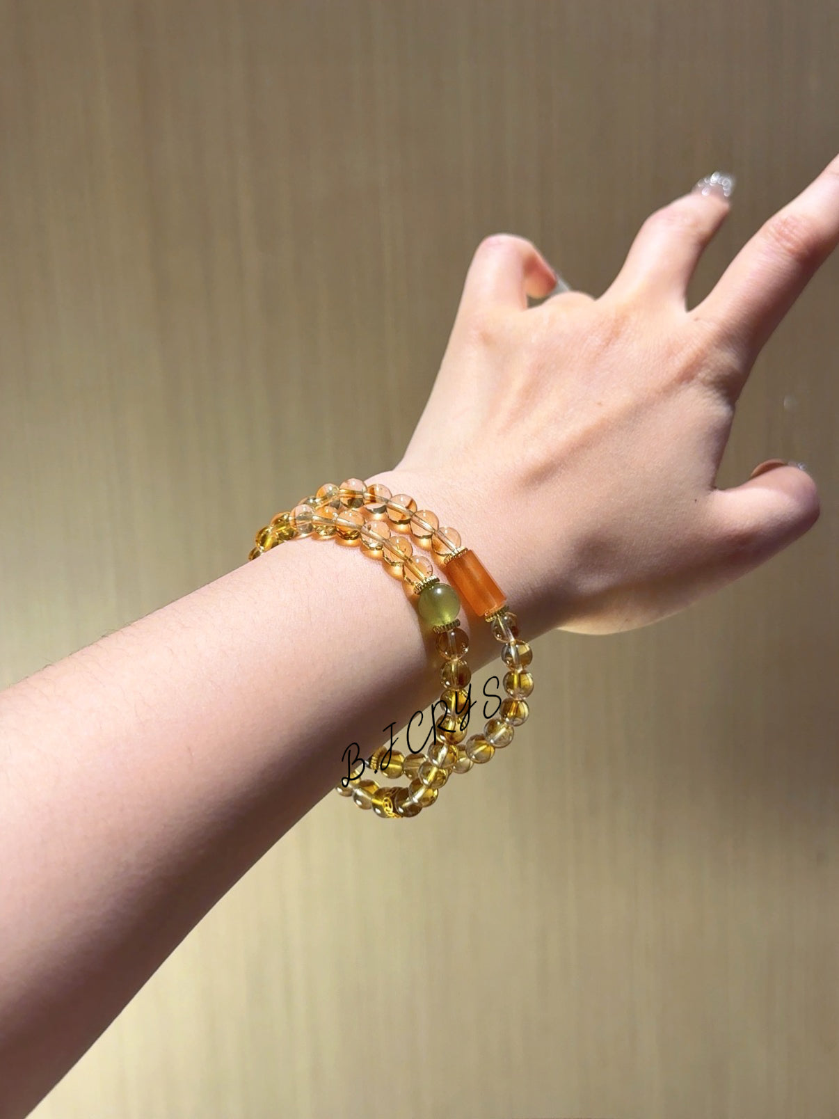 Yellow Phantom Quartz Multi-Layer Bracelet