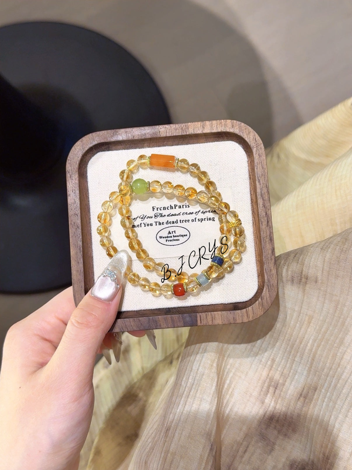 Yellow Phantom Quartz Multi-Layer Bracelet