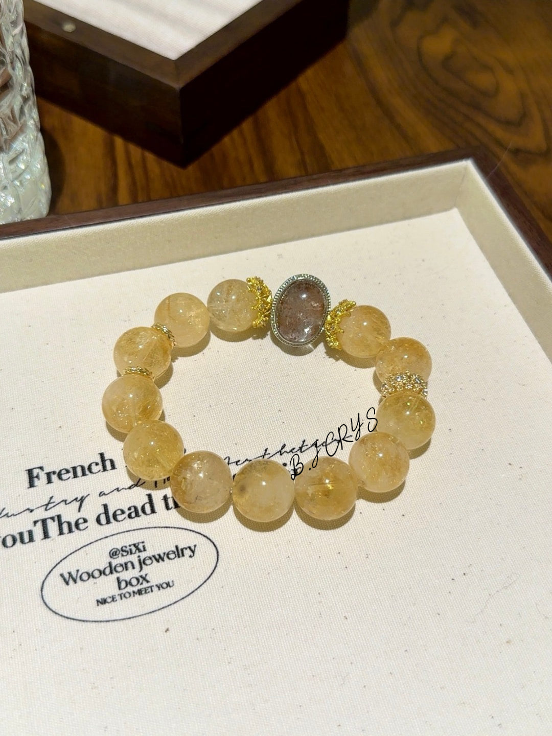 Yellow Azeztulite & Four Seasons Phantom Bracelet