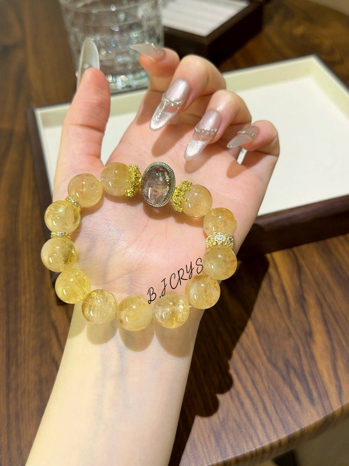 Yellow Azeztulite & Four Seasons Phantom Bracelet