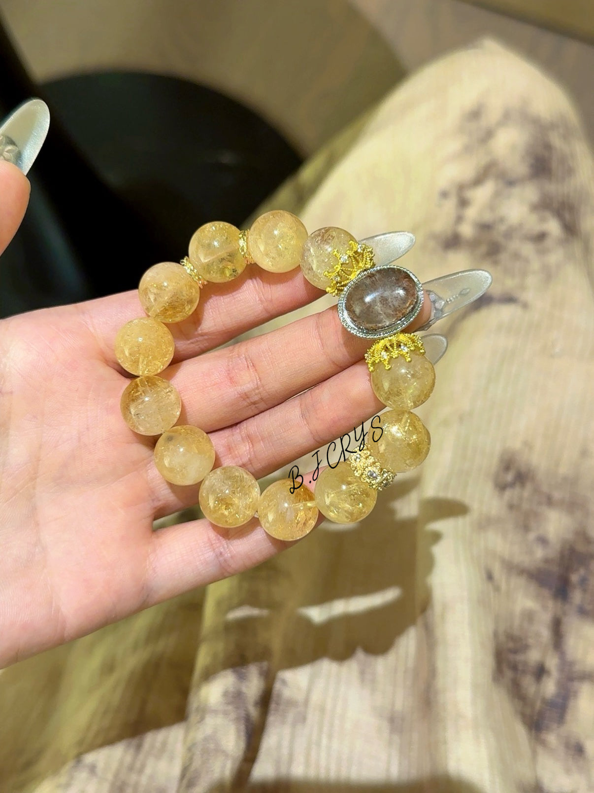 Yellow Azeztulite & Four Seasons Phantom Bracelet