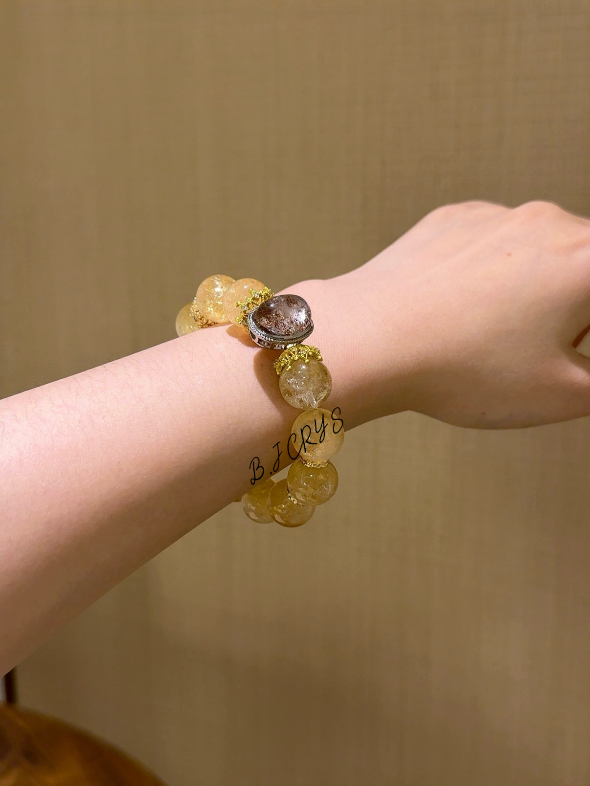 Yellow Azeztulite & Four Seasons Phantom Bracelet