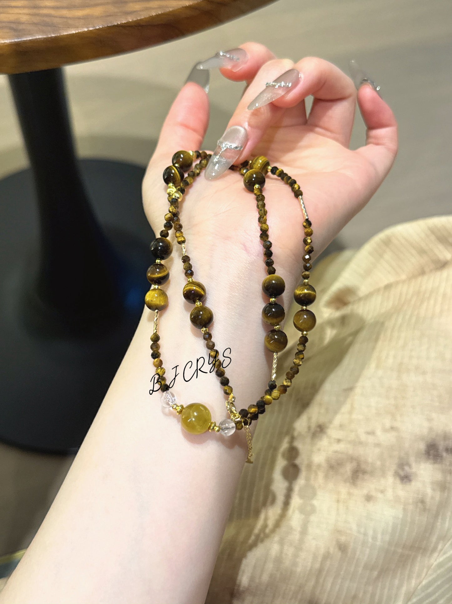 Faceted Tiger Eye Multi-Layer Bracelet