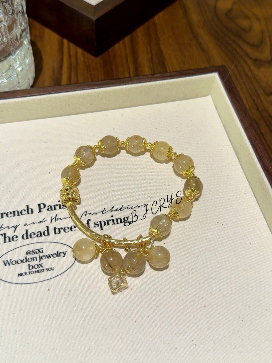 Golden Rutilated Quartz Bracelet