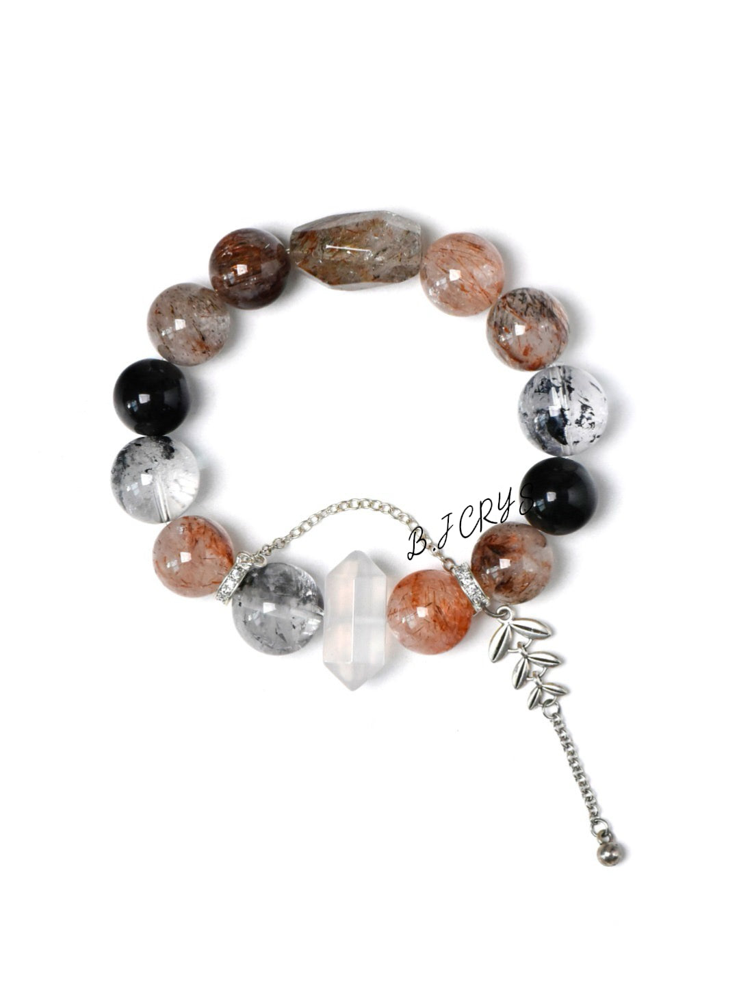 Black Gold Super Seven & Herkimer Diamond Bracelet