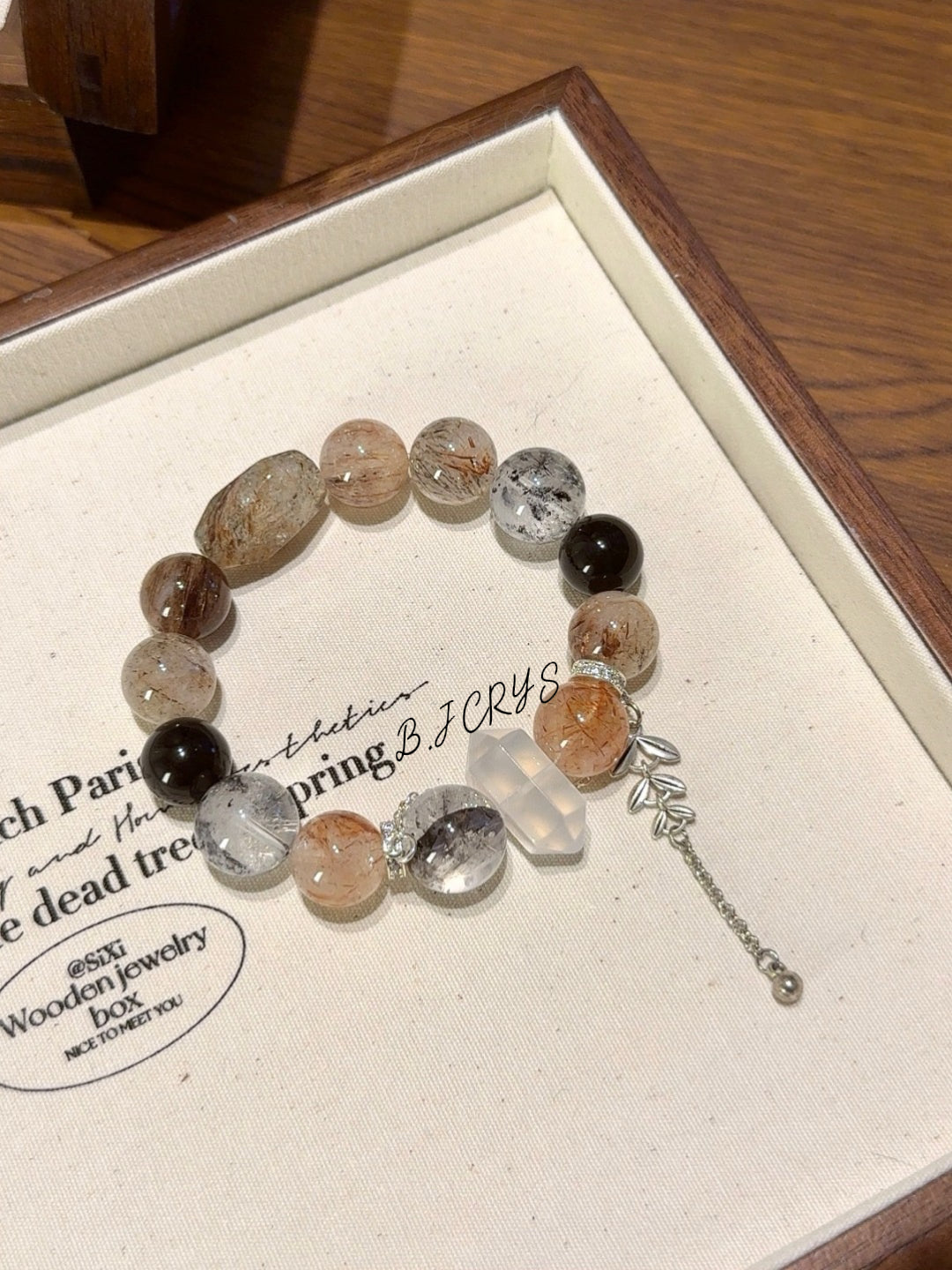 Black Gold Super Seven & Herkimer Diamond Bracelet