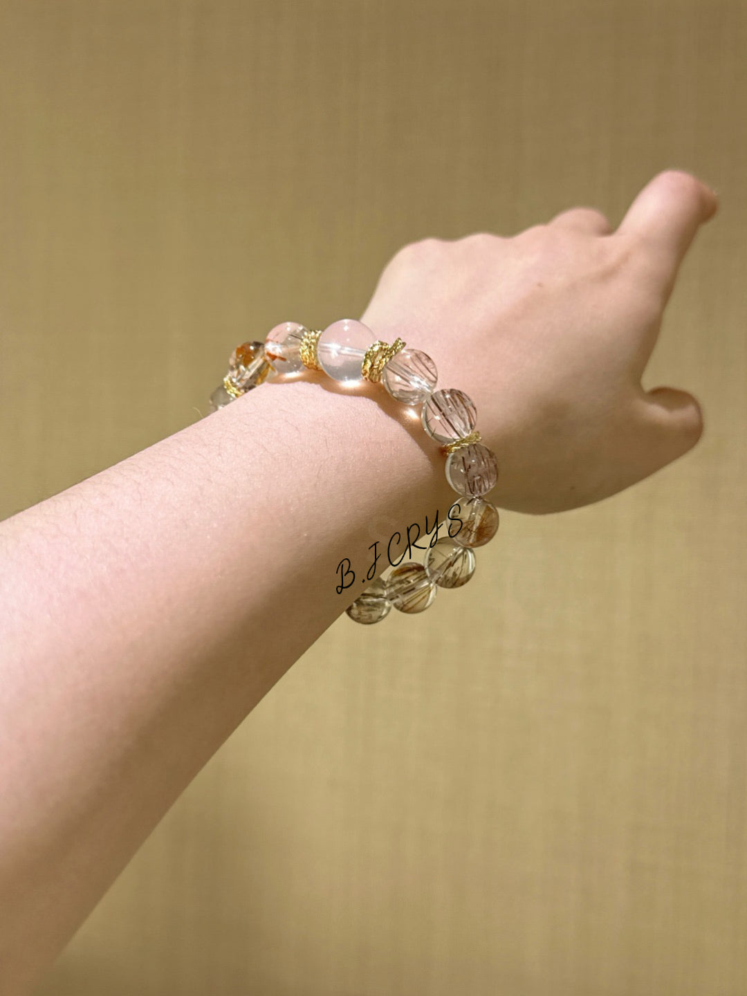 Black Gold Super Seven & Milky Quartz Bracelet