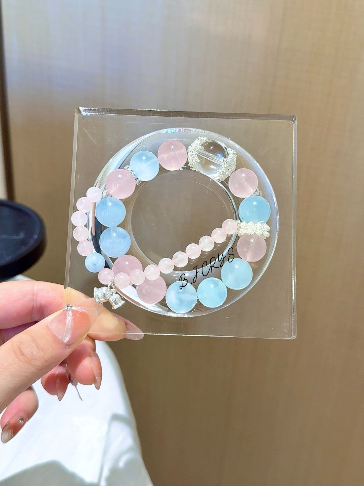 Aquamarine & Rose Quartz Bracelet