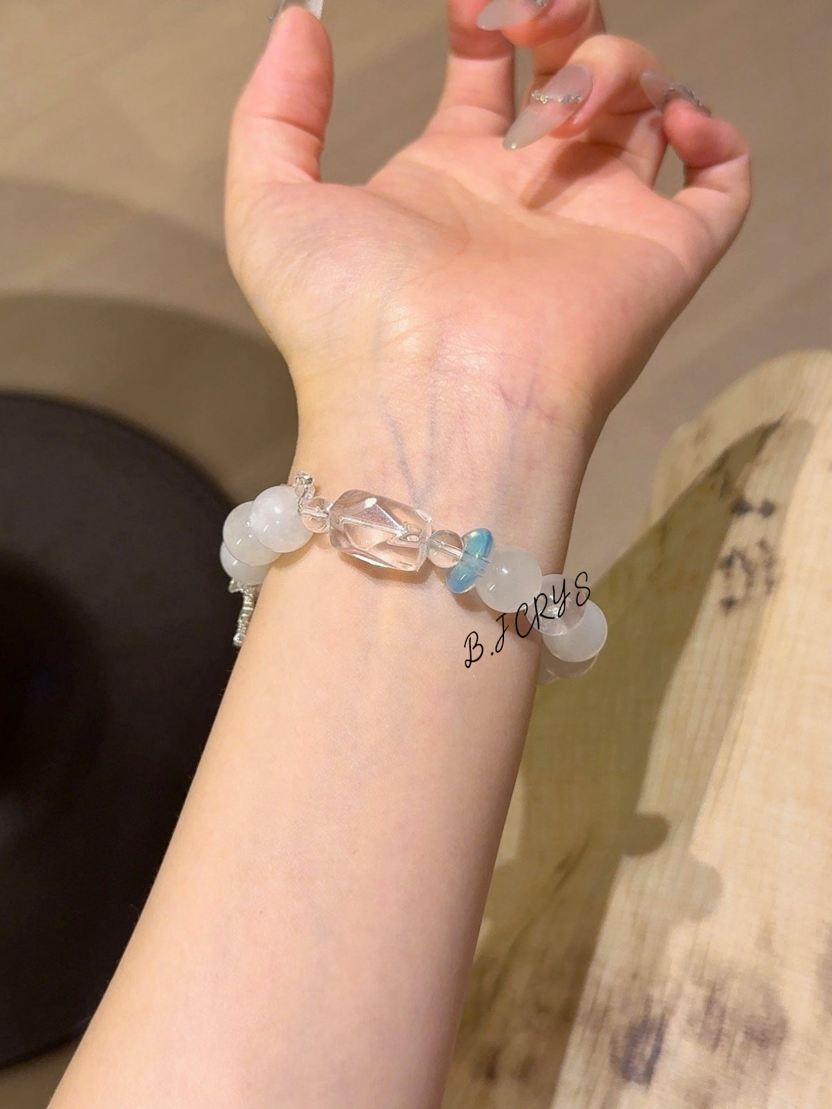 Moonstone, Rose Quartz & Aquamarine Bracelet