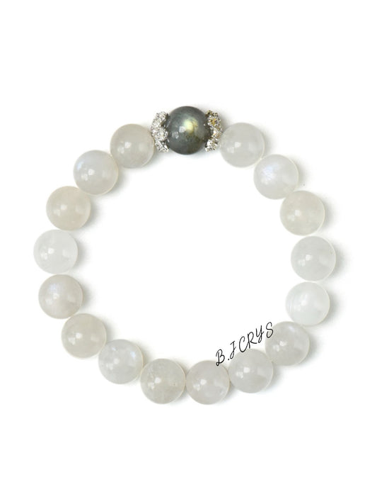 Blue Moonstone & Gray Moonstone Bracelet