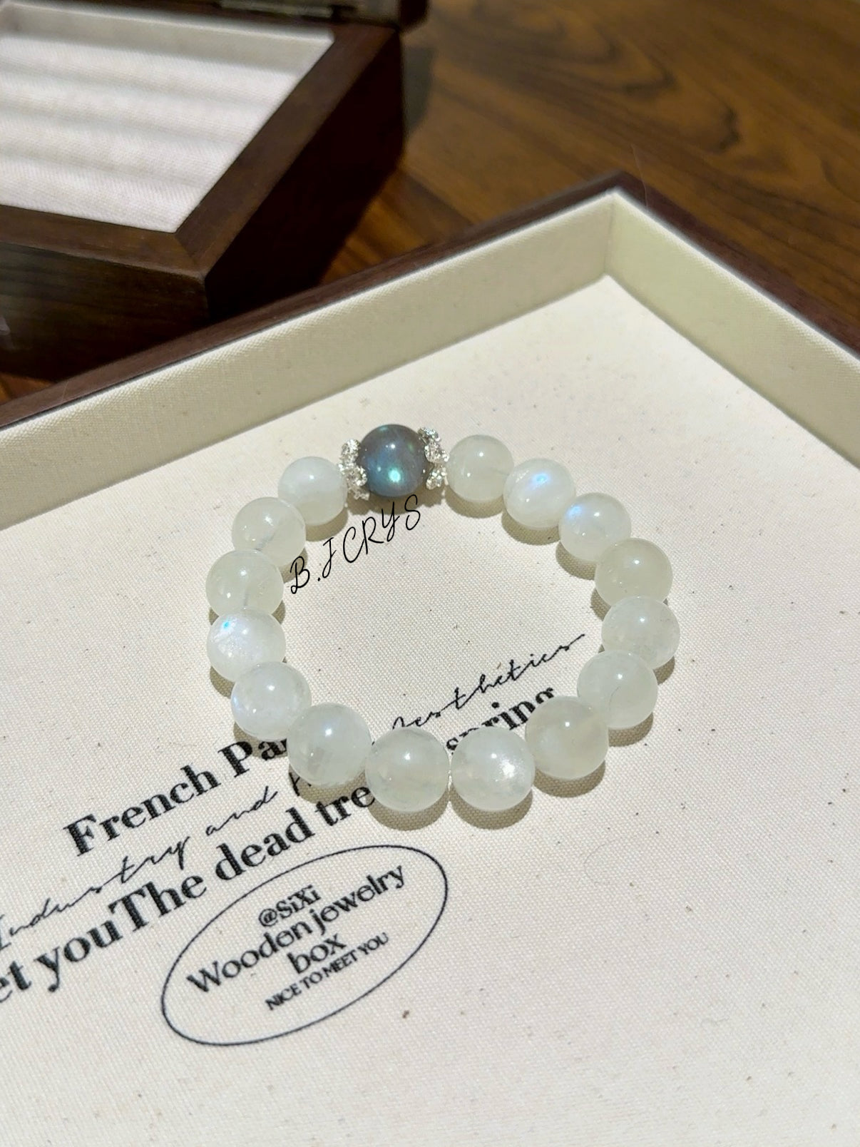 Blue Moonstone & Gray Moonstone Bracelet