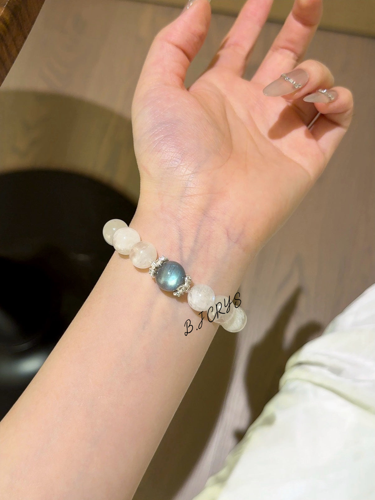 Blue Moonstone & Gray Moonstone Bracelet