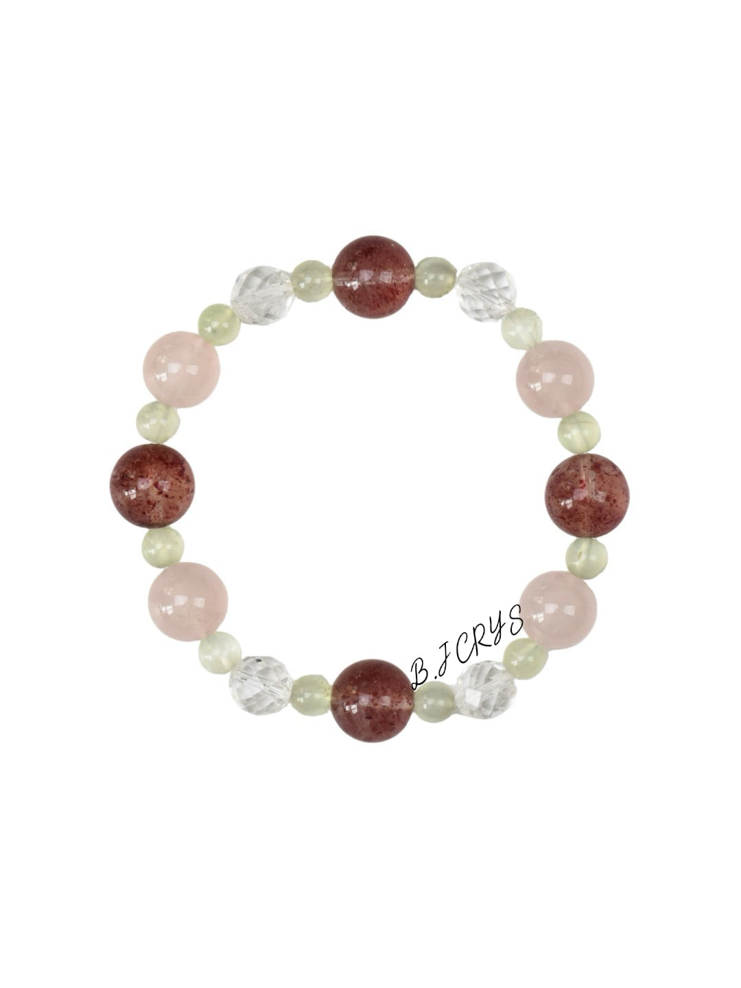 Rose Quartz & Strawberry Quartz Bracelet