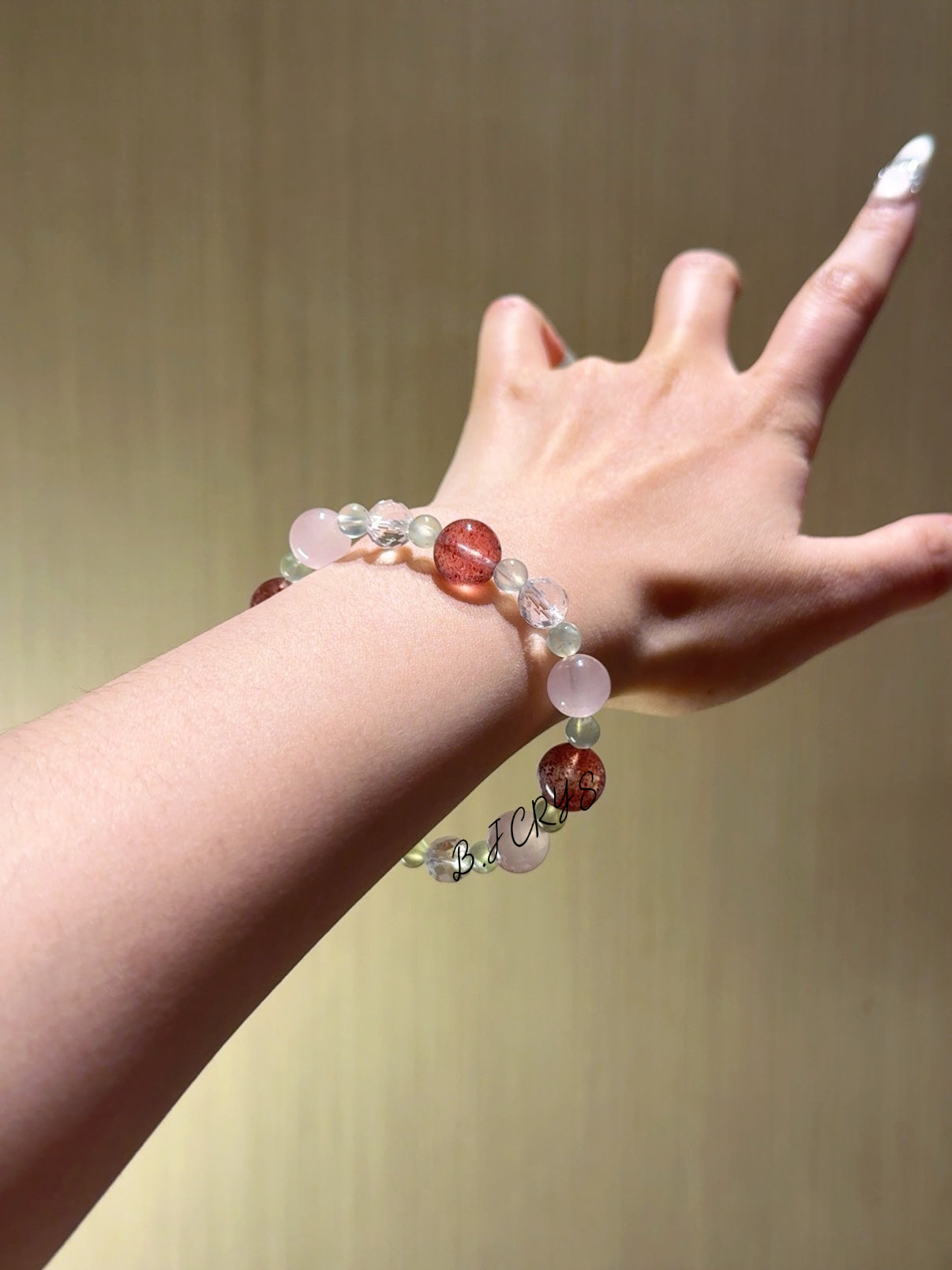 Rose Quartz & Strawberry Quartz Bracelet