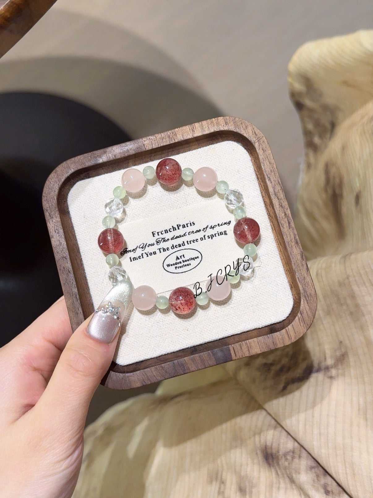 Rose Quartz & Strawberry Quartz Bracelet