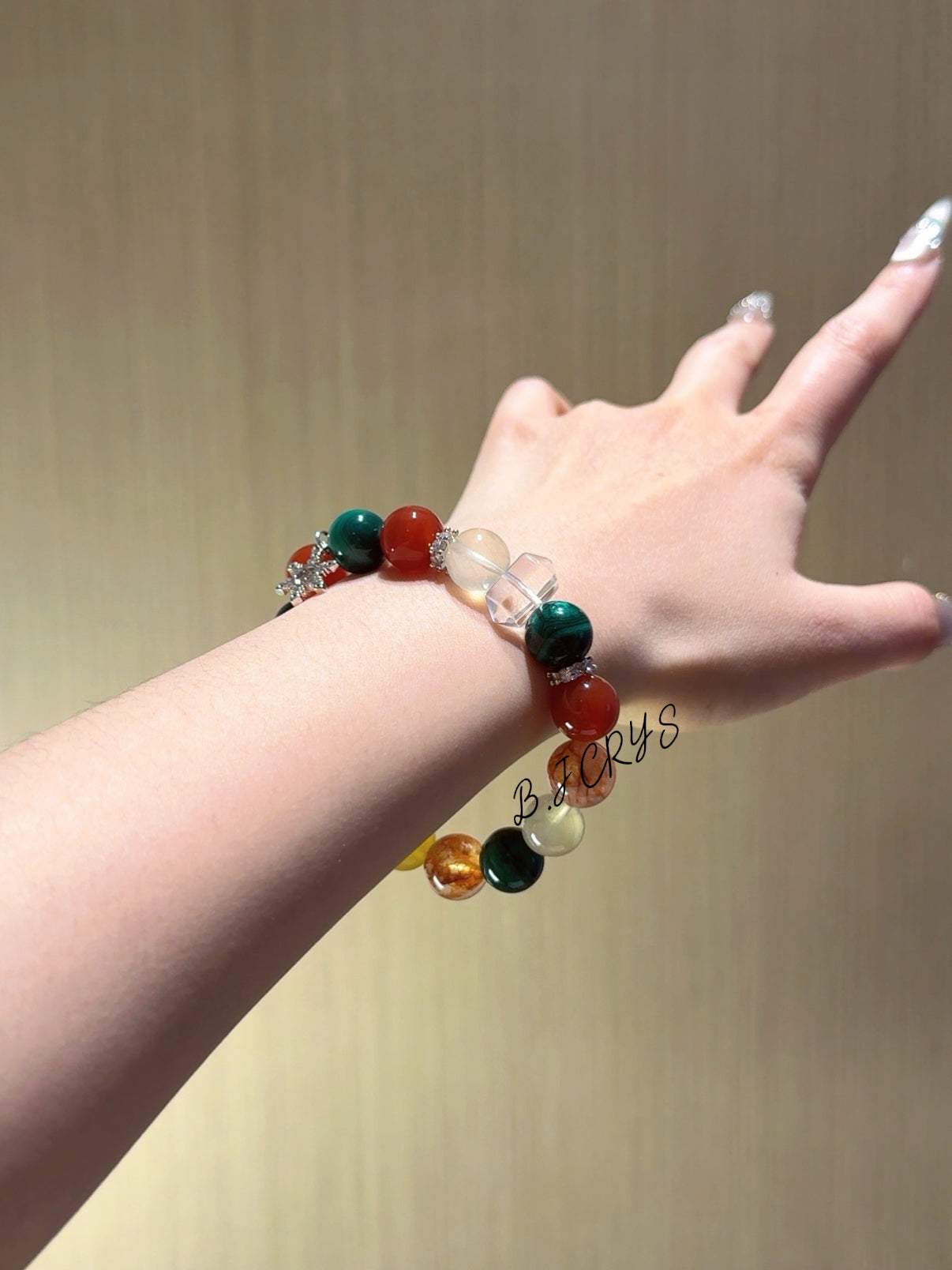 Malachite & Flower Quartz Bracelet