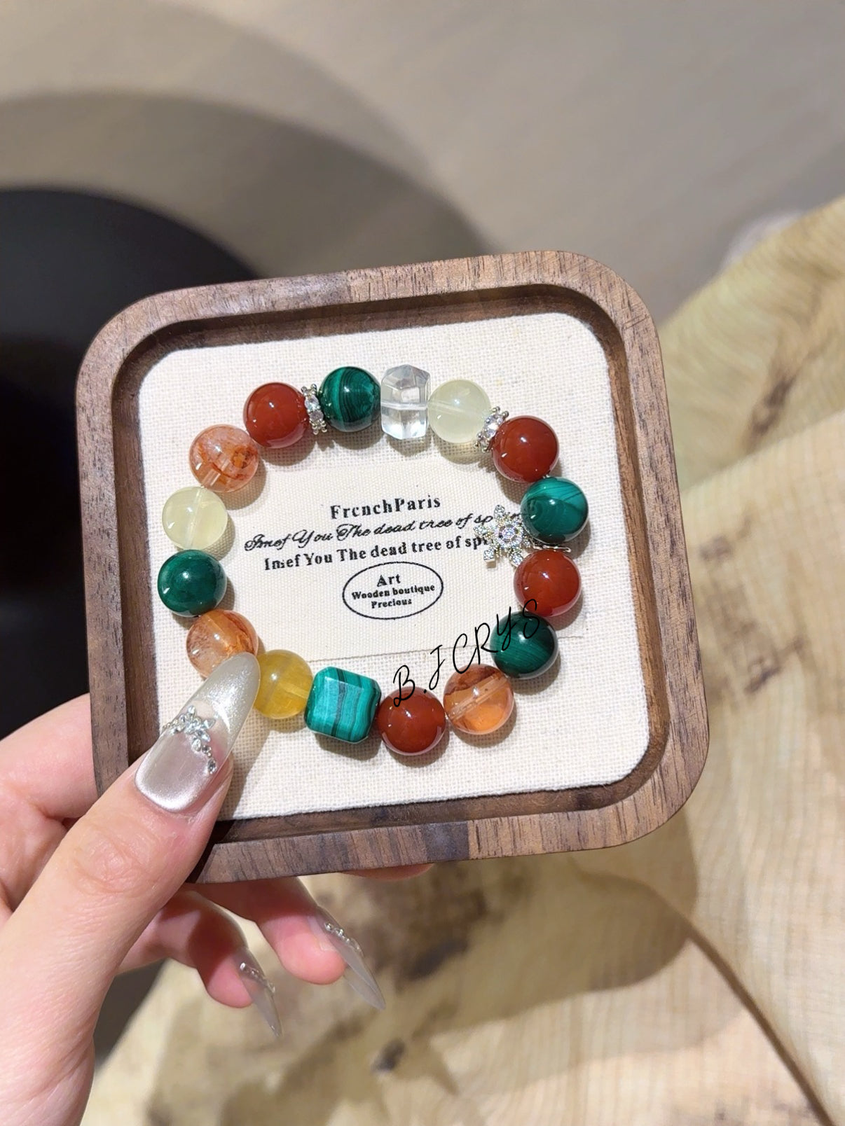 Malachite & Flower Quartz Bracelet