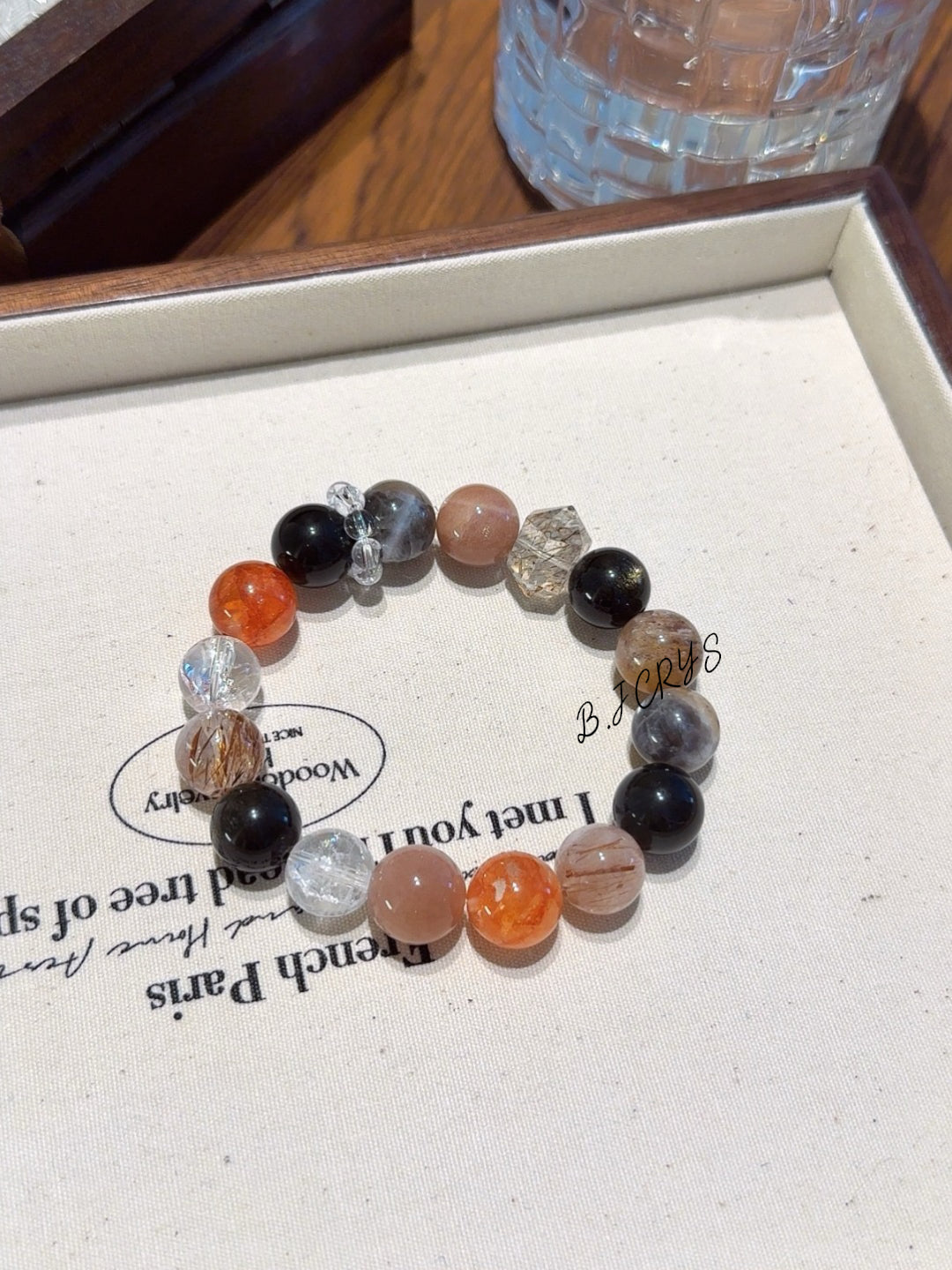 Red & Black Multi-Gem Bracelet
