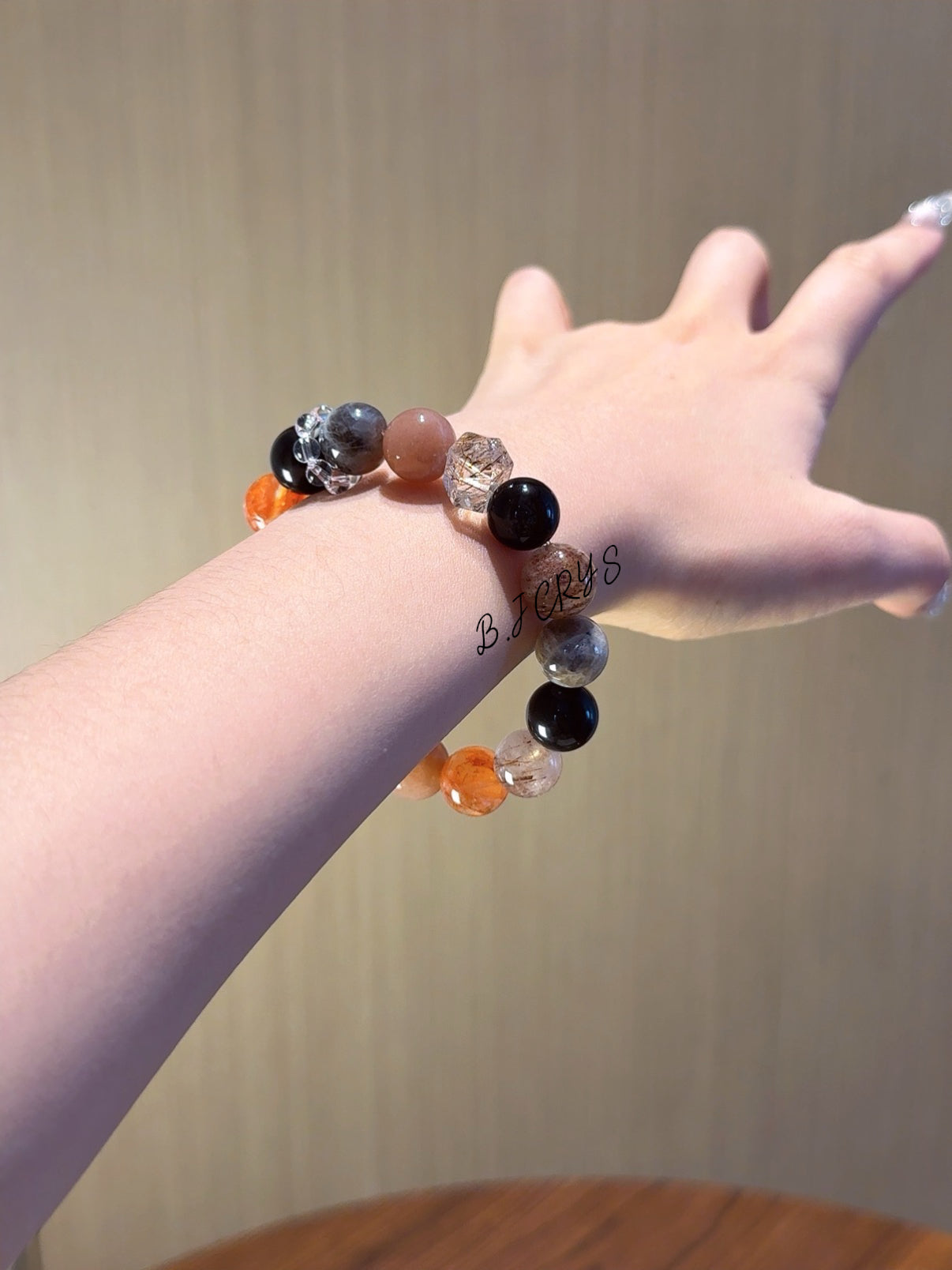 Red & Black Multi-Gem Bracelet