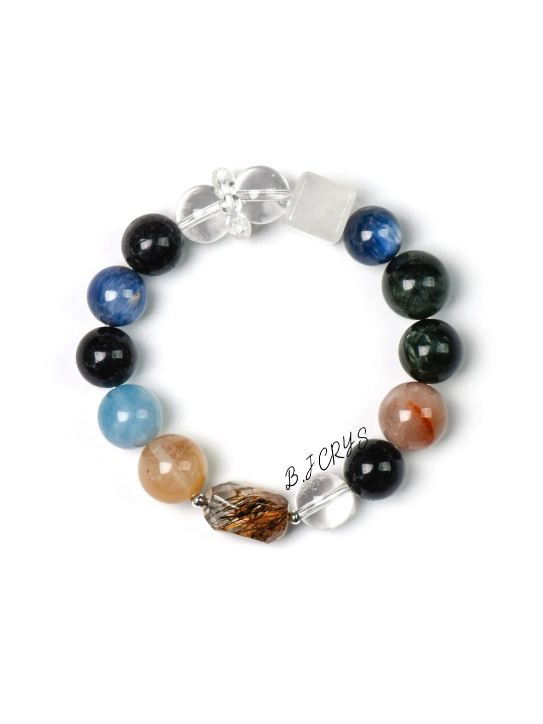 Blue-Tone Clear Quartz Multi-Gem Bracelet