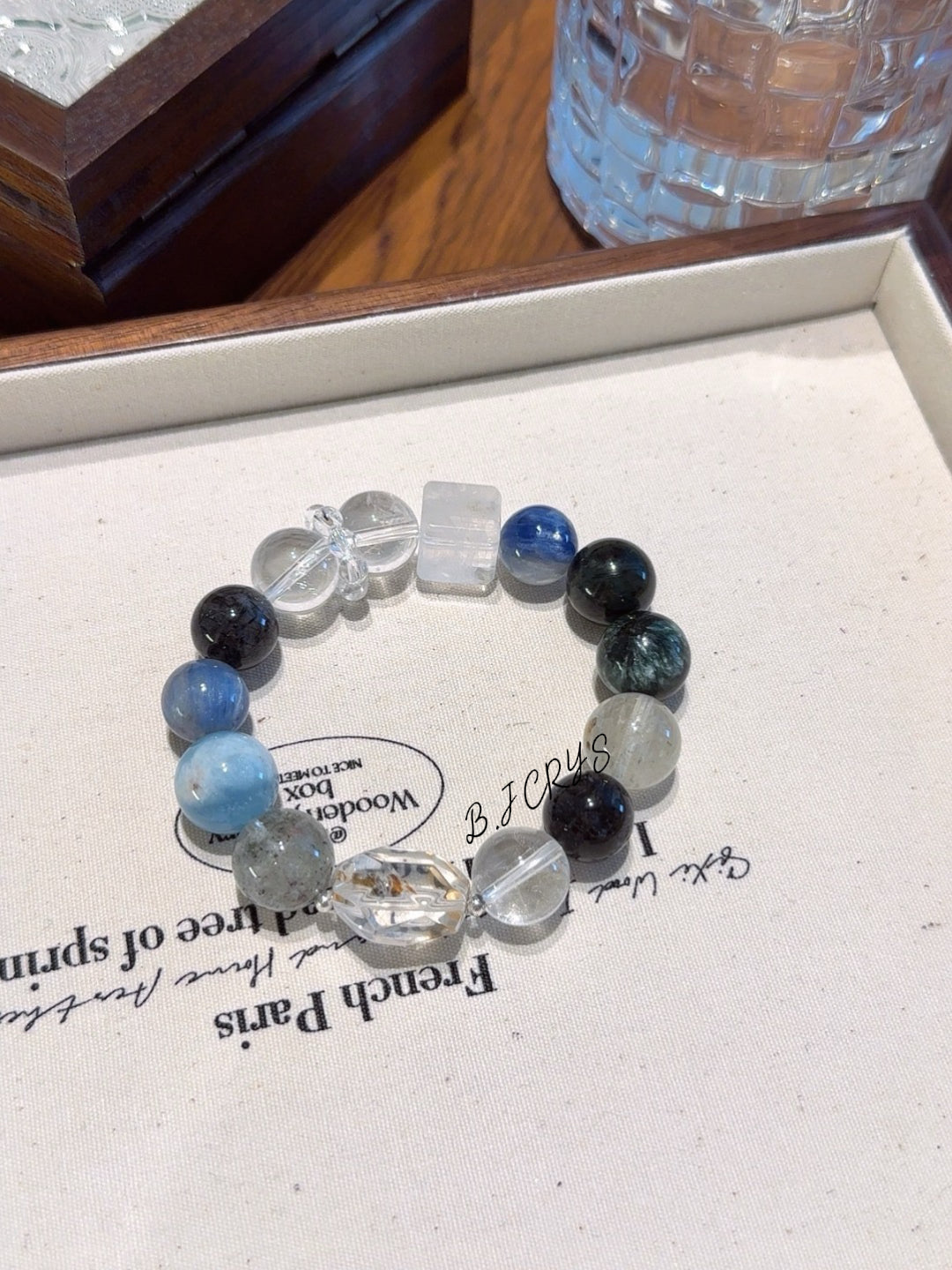Blue-Tone Clear Quartz Multi-Gem Bracelet