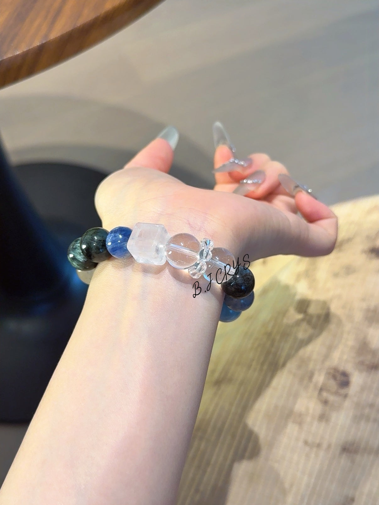 Blue-Tone Clear Quartz Multi-Gem Bracelet