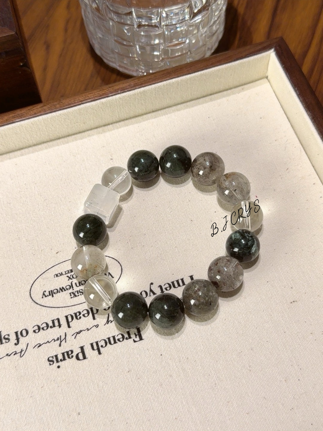 Green Dragon Stone & Green Rutilated Quartz Bracelet