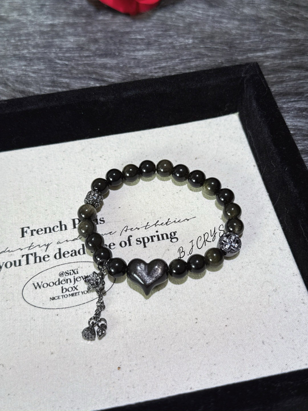 Gold Sheen Obsidian & Silver Sheen Obsidian Bracelet