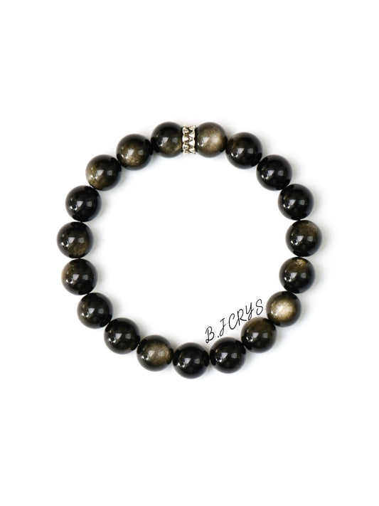 Gold Sheen Obsidian Bracelet