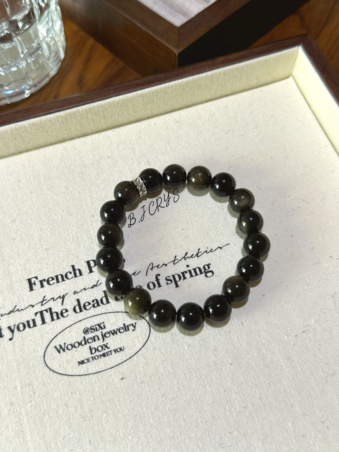 Gold Sheen Obsidian Bracelet