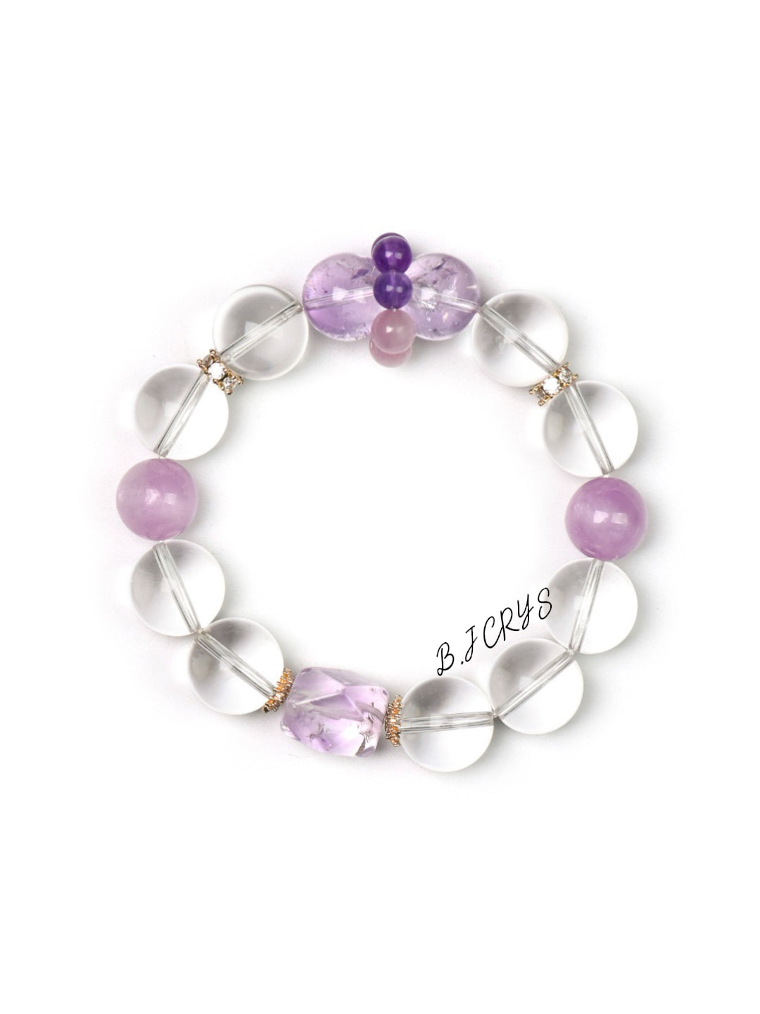 Clear Quartz & Amethyst Bracelet
