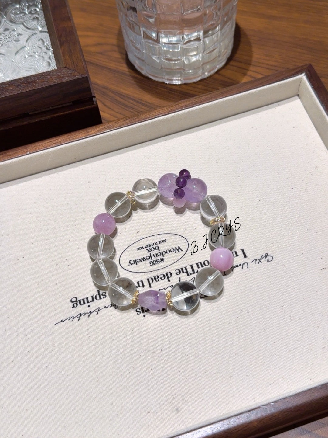 Clear Quartz & Amethyst Bracelet