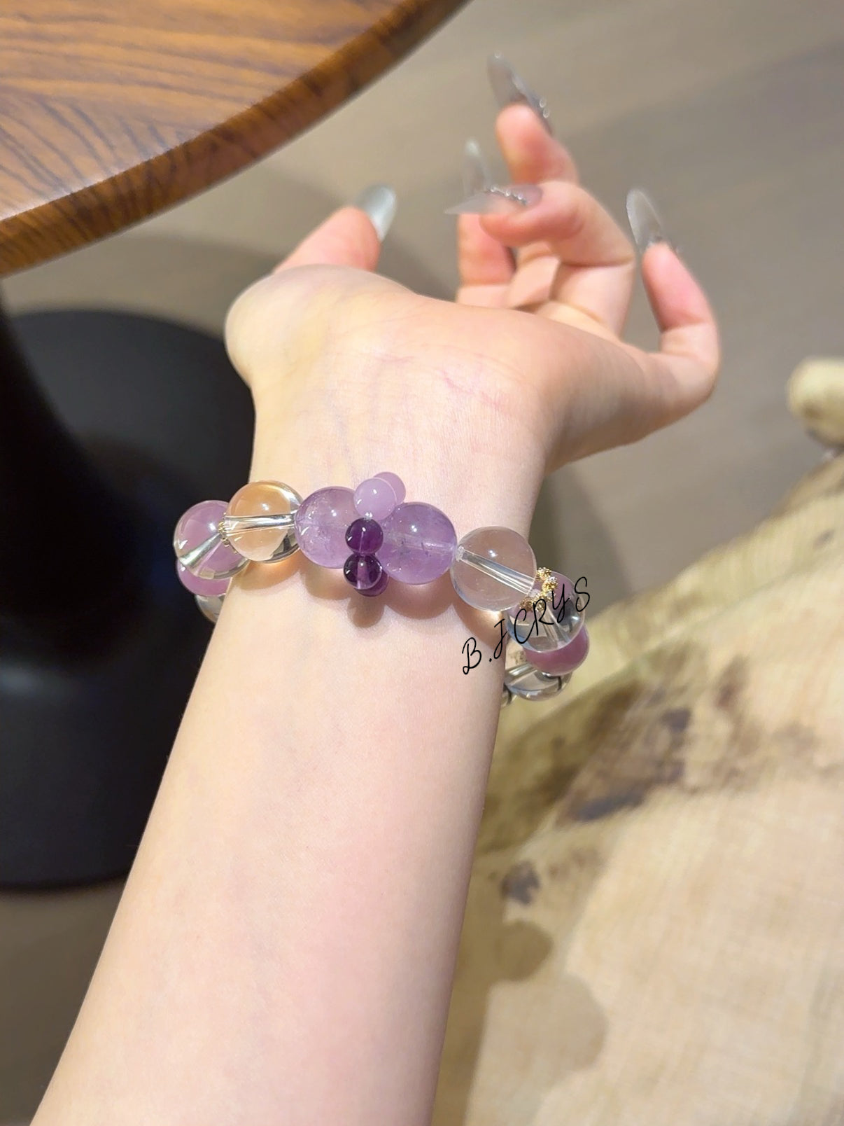 Clear Quartz & Amethyst Bracelet