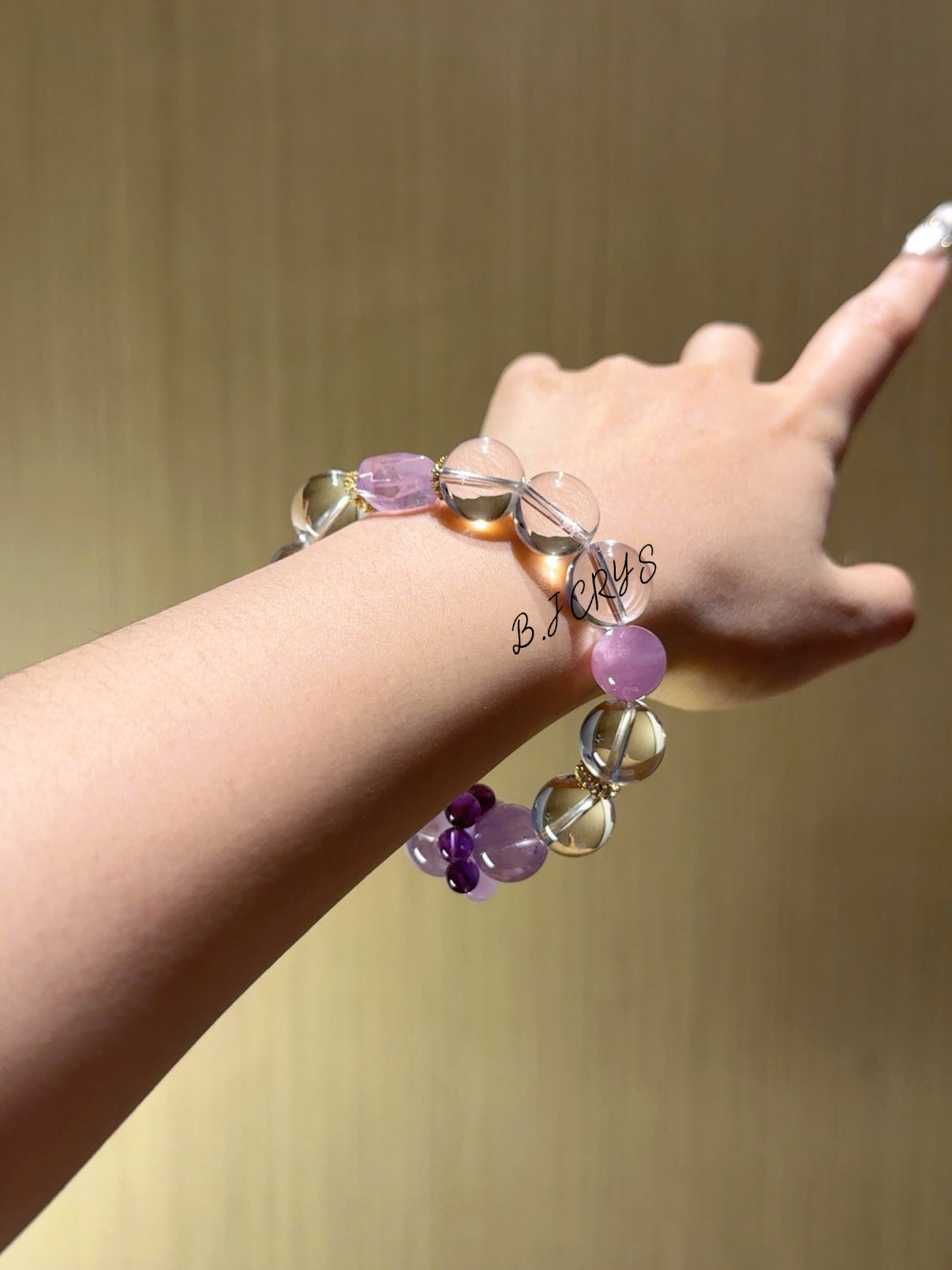 Clear Quartz & Amethyst Bracelet