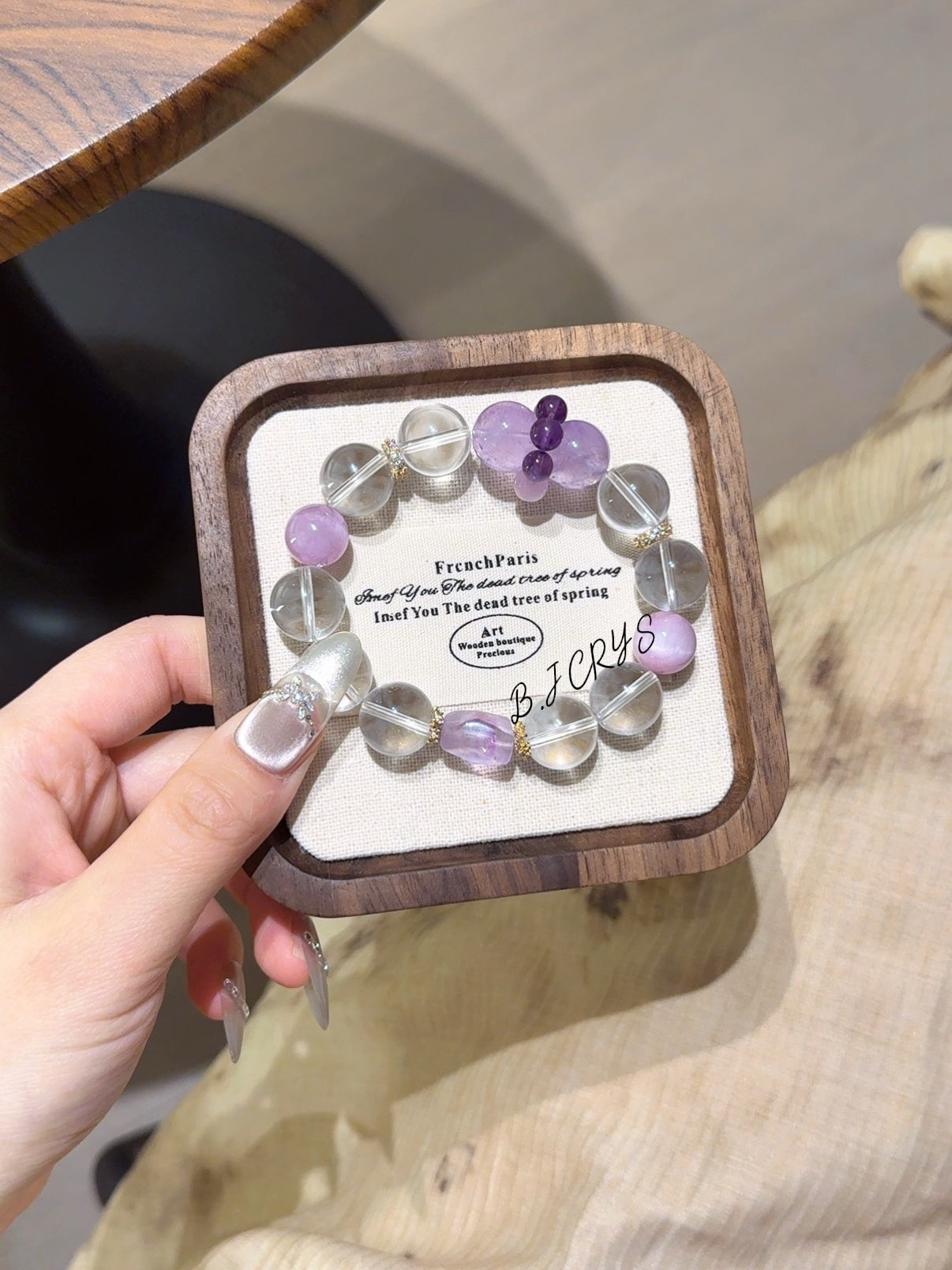 Clear Quartz & Amethyst Bracelet