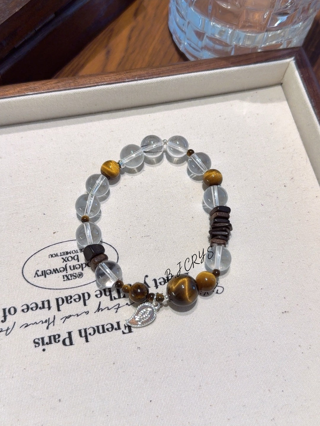 Yellow Tiger Eye & Clear Quartz Bracelet