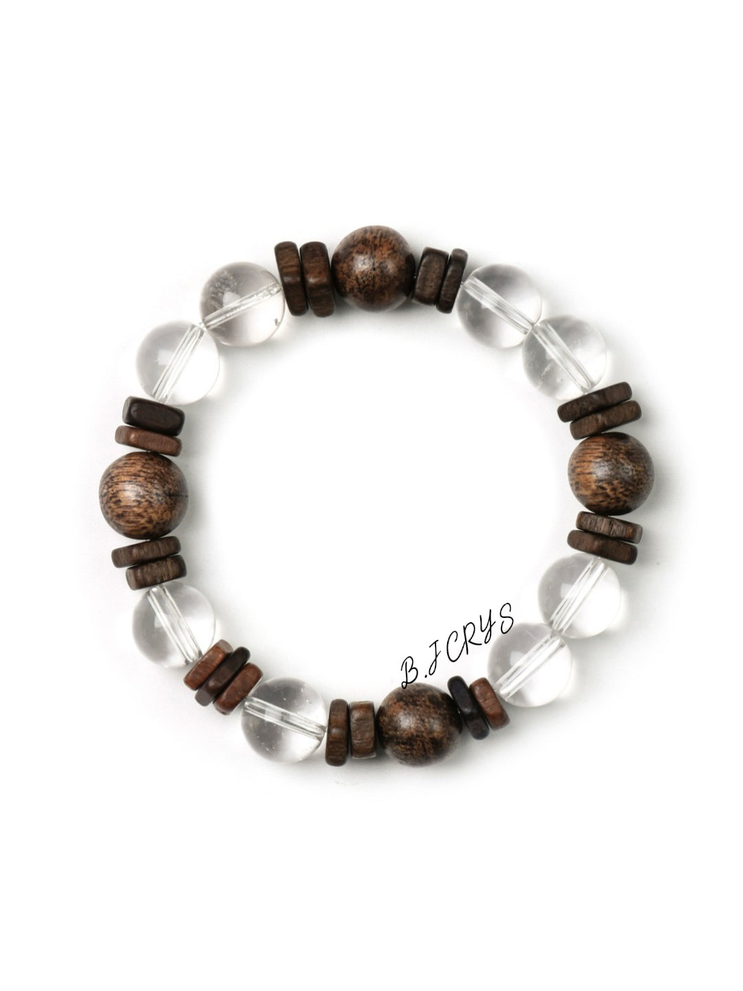 Clear Quartz & Agarwood Bracelet