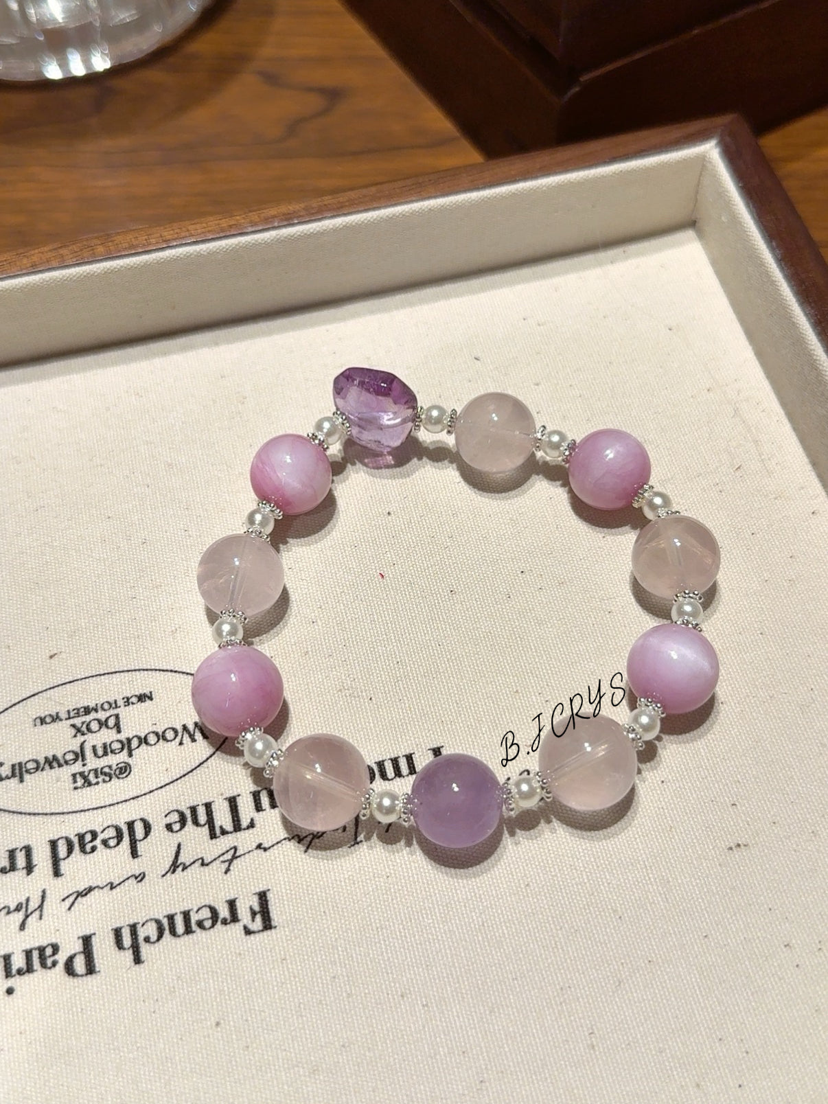 Kunzite & Amethyst Bracelet
