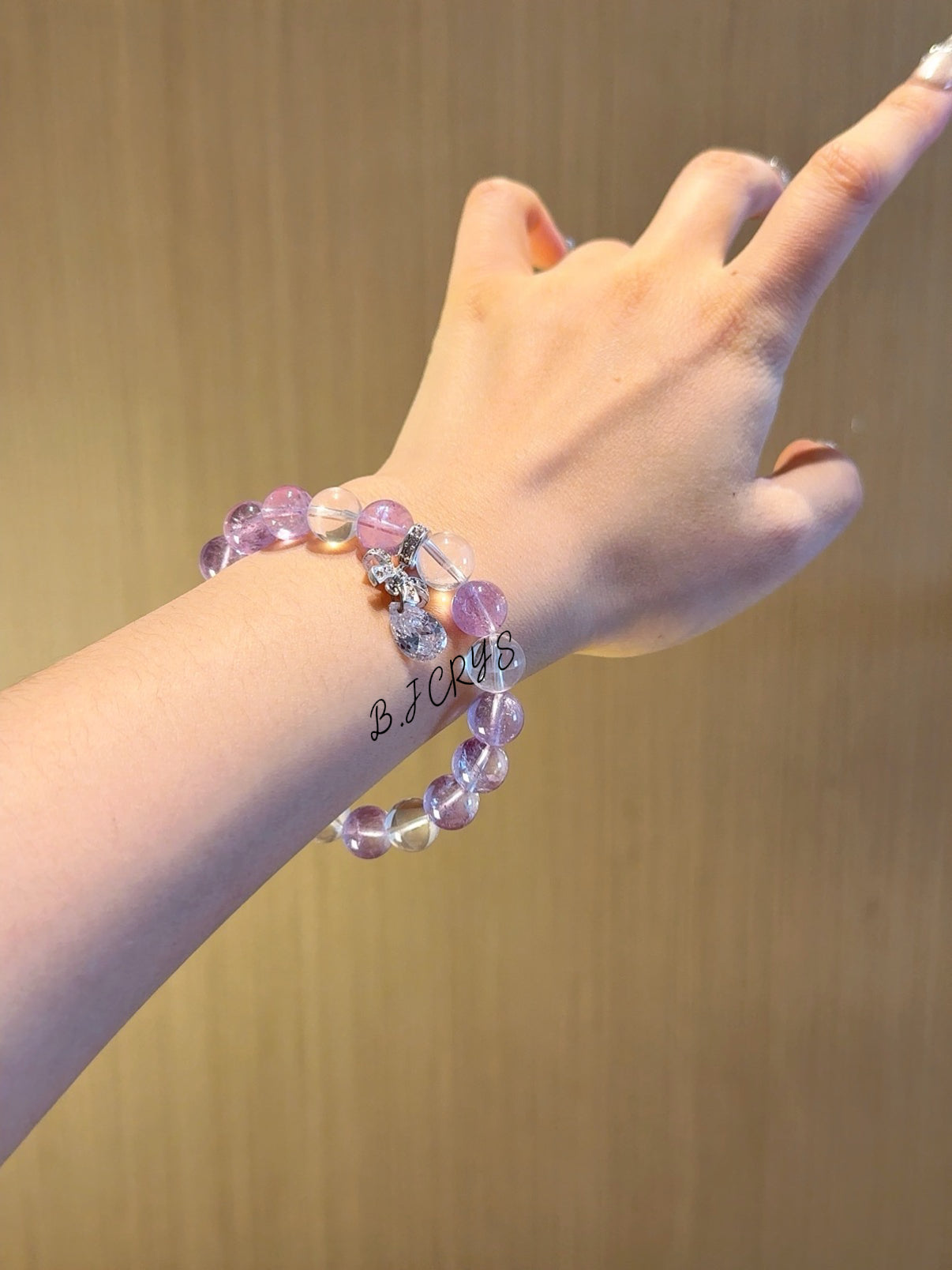 Amethyst & Clear Quartz Bracelet