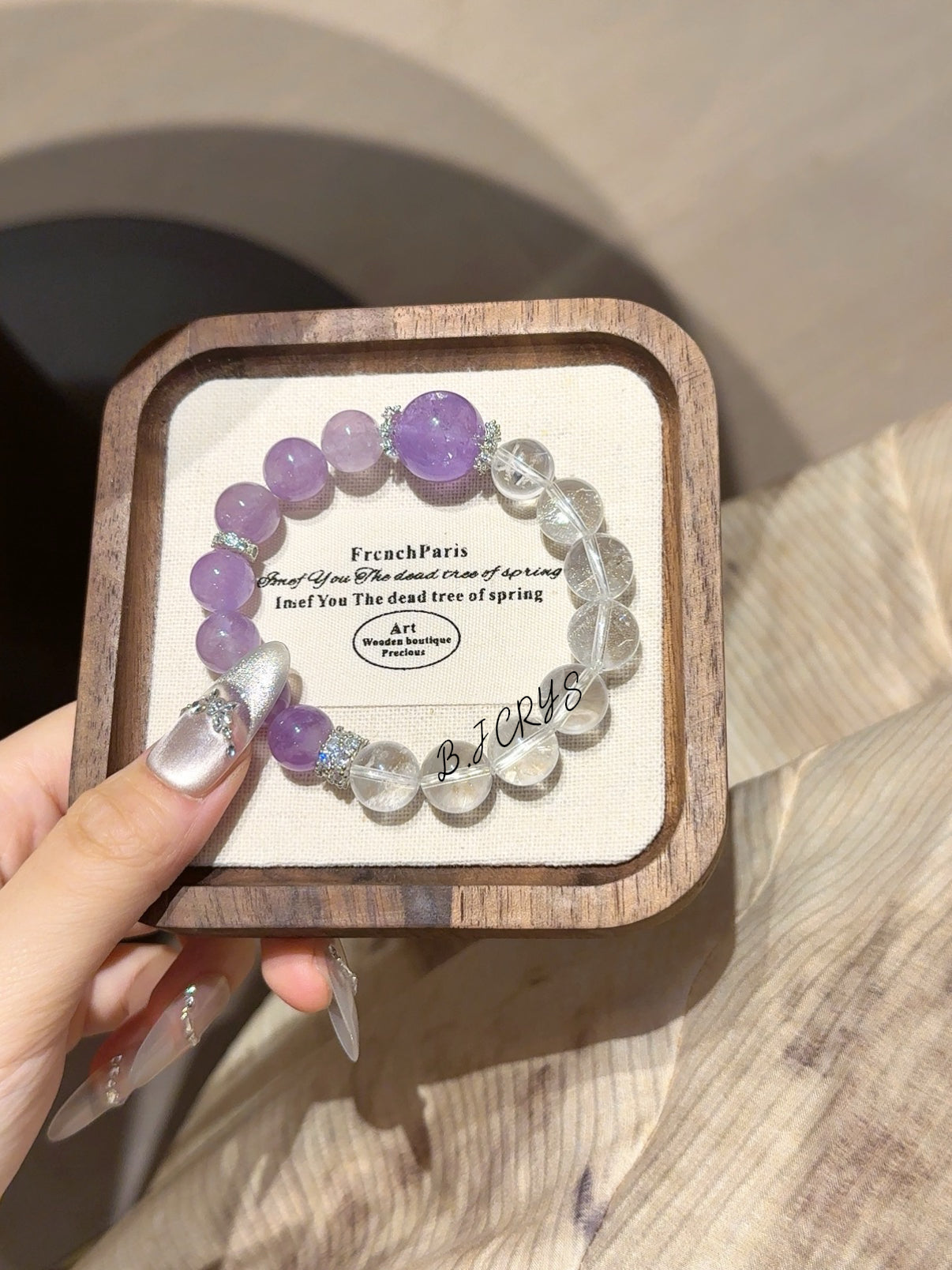 Amethyst & Clear Crystal Bracelet