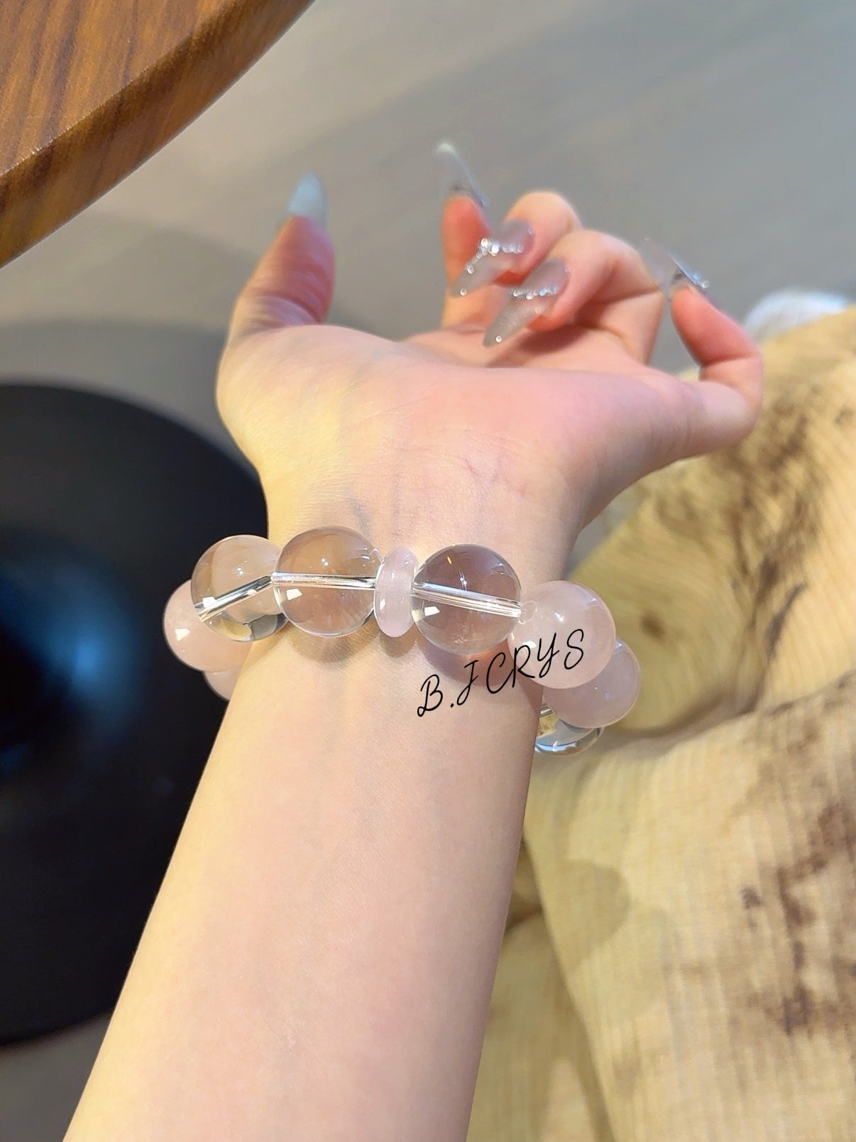 Rose Quartz & Clear Quartz Bracelet