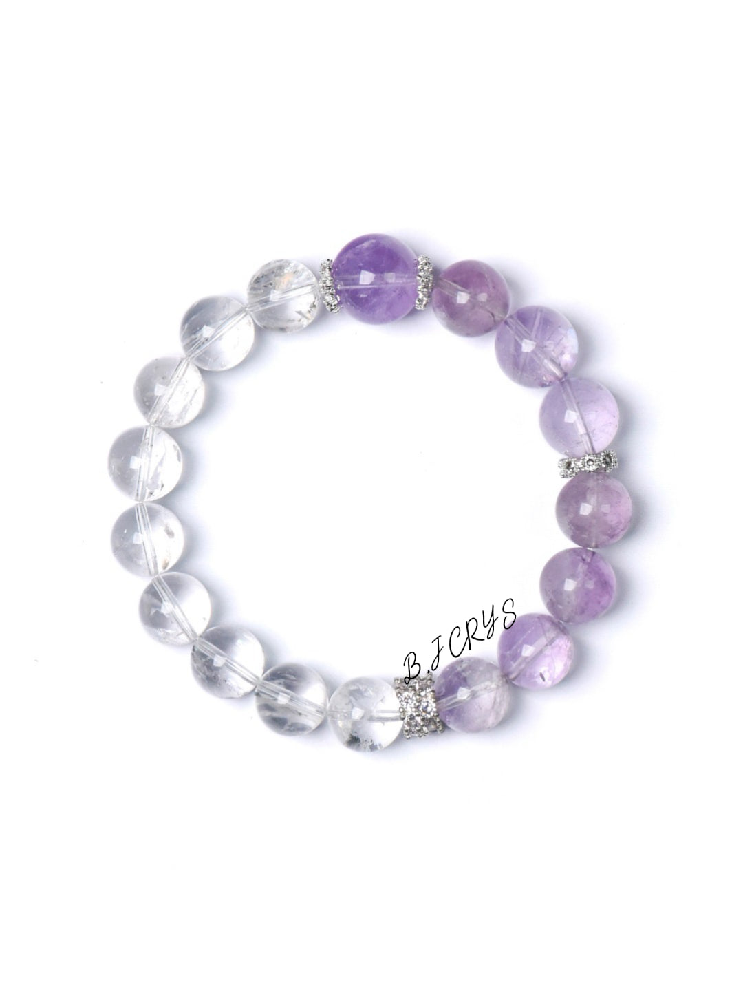 Amethyst & Clear Crystal Bracelet