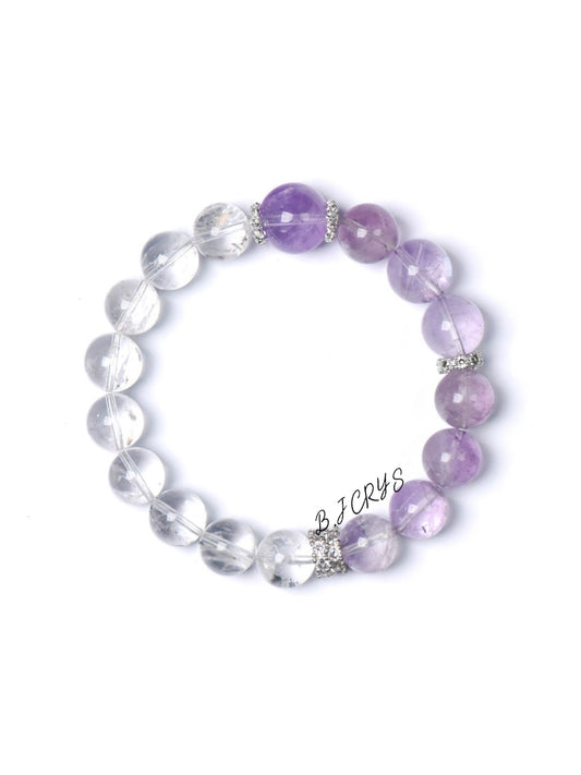 Amethyst & Clear Crystal Bracelet