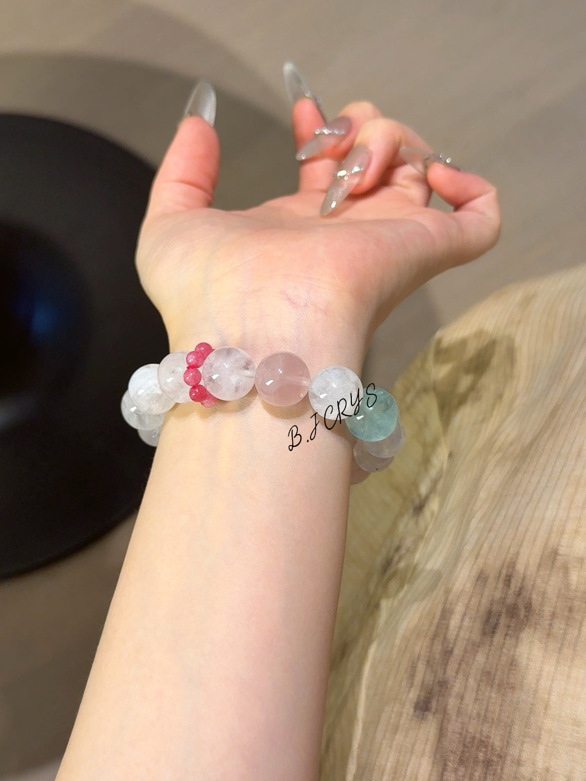Snow Phantom & Fluorite Bracelet